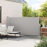 vidaXL Tuinscherm uittrekbaar 160x300 cm grijs
