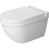 Duravit WC-bril Starck 3, toiletdeksel van Urea-duroplast, wc-deksel met roestvrijstalen scharnieren, wit