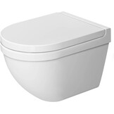Duravit WC-bril Starck 3, toiletdeksel van Urea-duroplast, wc-deksel met roestvrijstalen scharnieren, wit