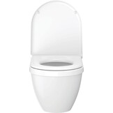 Duravit WC-bril Starck 3, toiletdeksel van Urea-duroplast, wc-deksel met roestvrijstalen scharnieren, wit