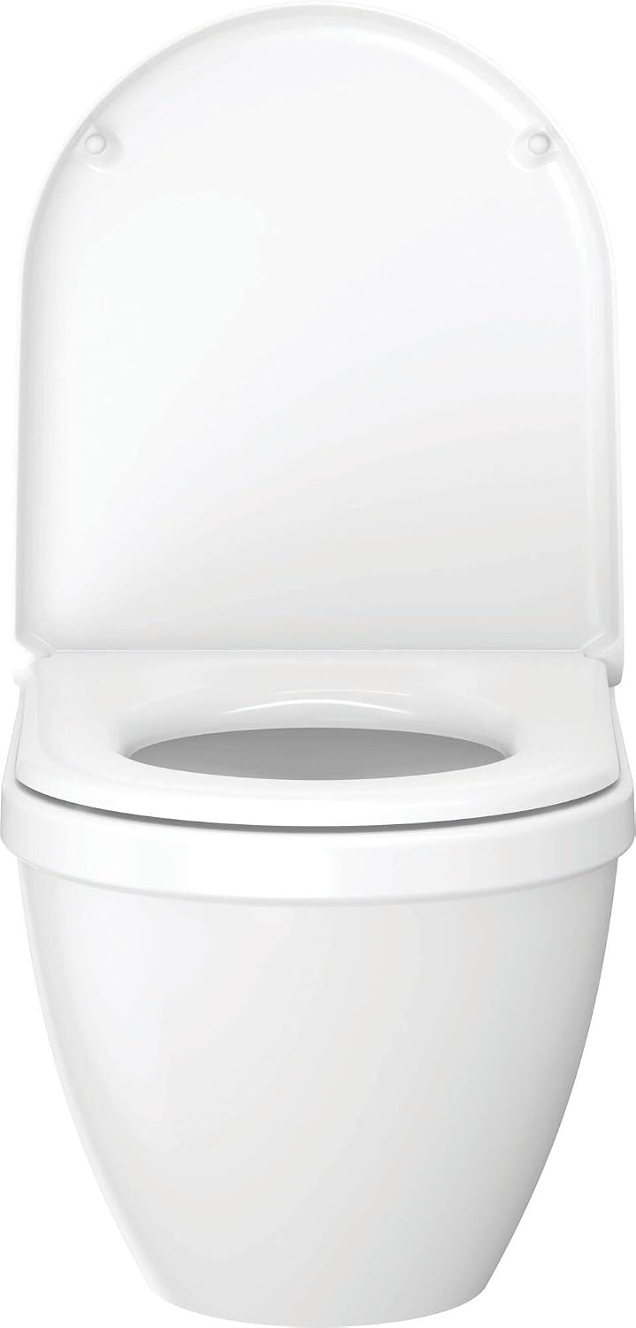 Duravit WC-bril Starck 3, toiletdeksel van Urea-duroplast, wc-deksel met roestvrijstalen scharnieren, wit