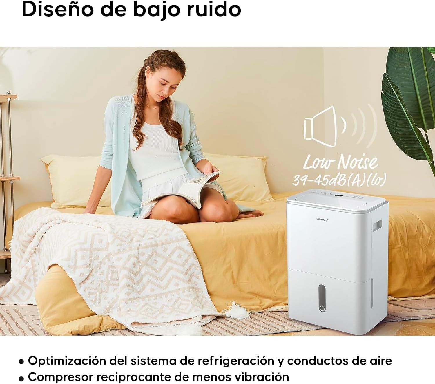 COMFEE Easy Dry Luchtontvochtiger 20L per dag - Wit - 40 m²