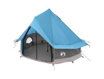 vidaXL Tipi Tent 4-persoons Blauw Polyester en staal
