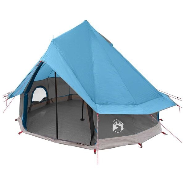 vidaXL Tipi Tent 4-persoons Blauw Polyester en staal