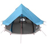vidaXL Tipi Tent 4-persoons Blauw Polyester en staal
