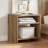 vidaXL Nachtkastjes 2 st 40x30x40 cm bewerkt hout artisanaal eiken