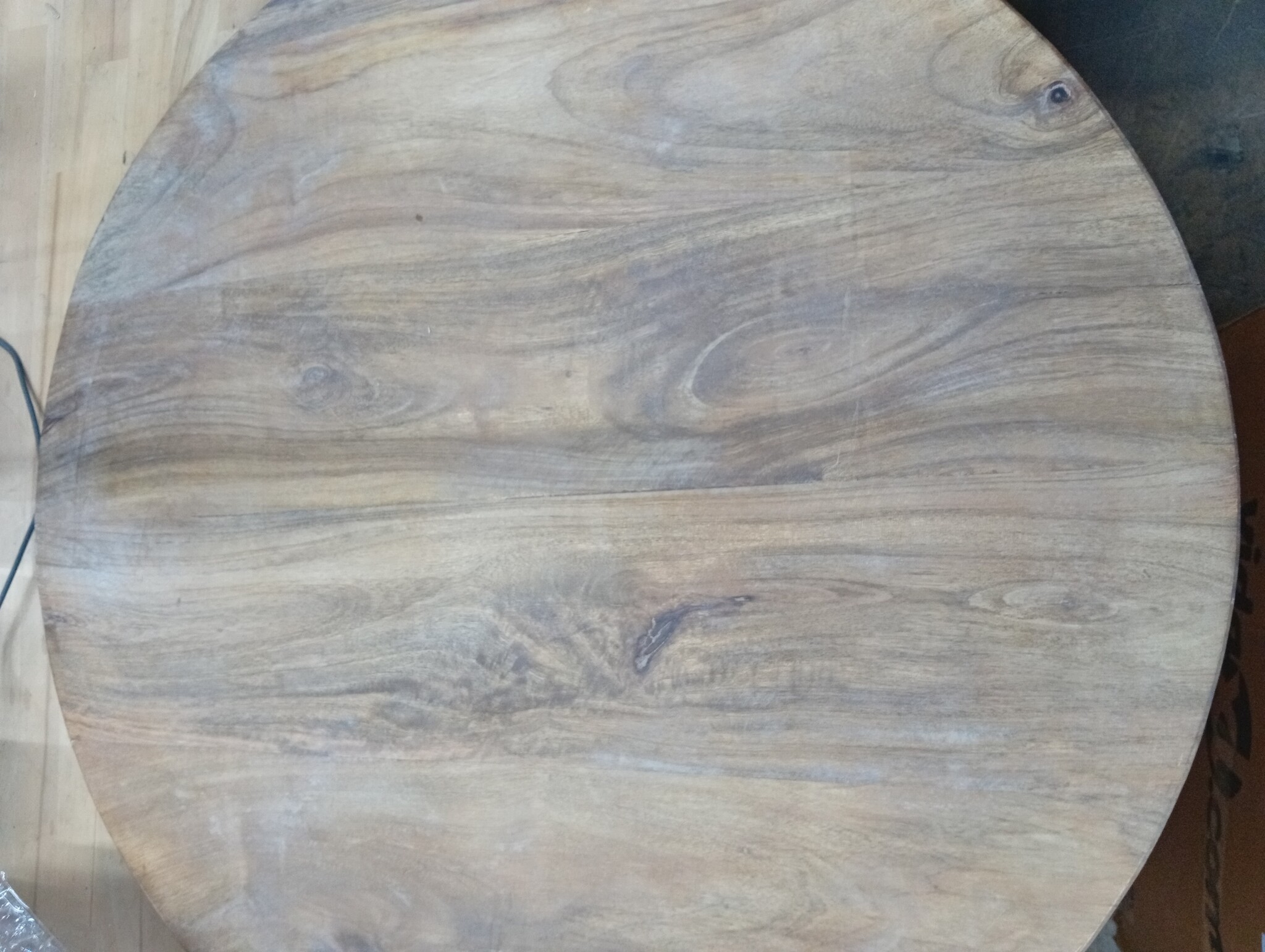 Tafelblad Massief Mangohout Rond 70cm - 58% Korting