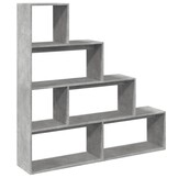 vidaXL Kamerscherm / boekenkast 4-laags 143,5x29x143,5 cm hout grijs
