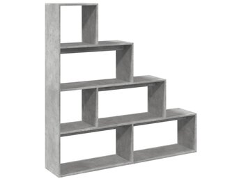 vidaXL Kamerscherm / boekenkast 4-laags 143,5x29x143,5 cm hout grijs