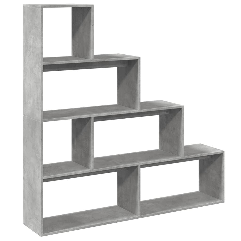 vidaXL Kamerscherm / boekenkast 4-laags 143,5x29x143,5 cm hout grijs