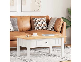 vidaXL Salontafel Panama Range 100x60x45 cm massief grenenhout wit
