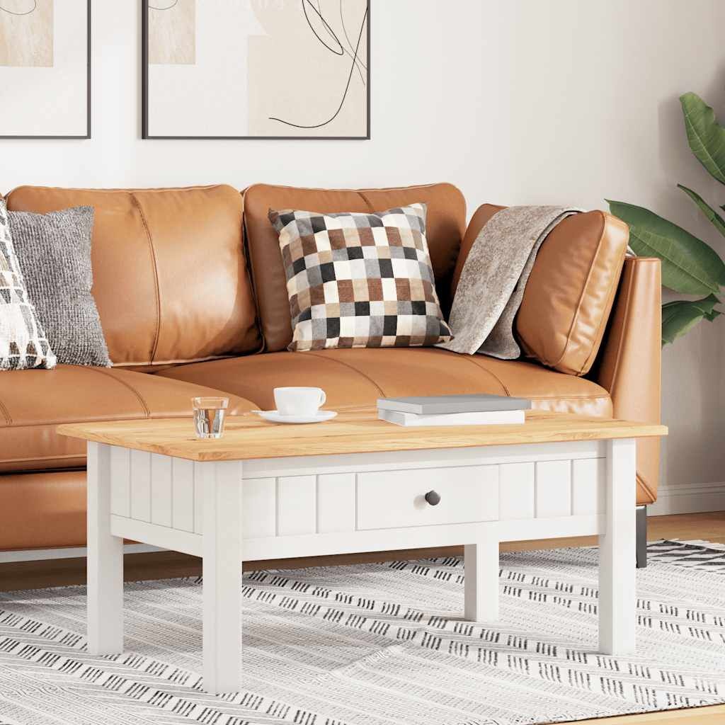 vidaXL Salontafel Panama Range 100x60x45 cm massief grenenhout wit