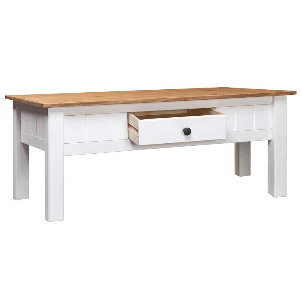 vidaXL Salontafel Panama Range 100x60x45 cm massief grenenhout wit