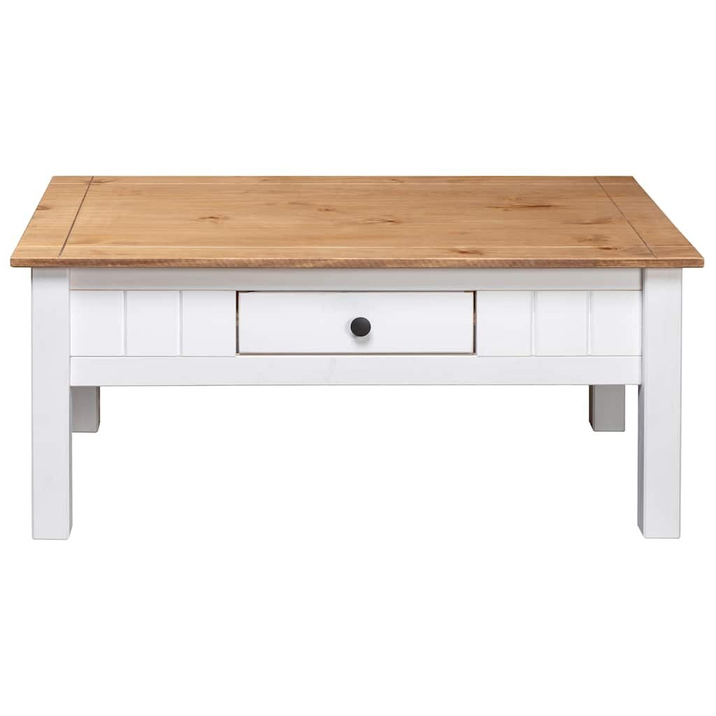 vidaXL Salontafel Panama Range 100x60x45 cm massief grenenhout wit