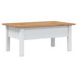 vidaXL Salontafel Panama Range 100x60x45 cm massief grenenhout wit