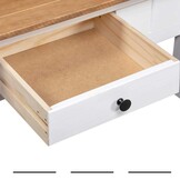 vidaXL Salontafel Panama Range 100x60x45 cm massief grenenhout wit