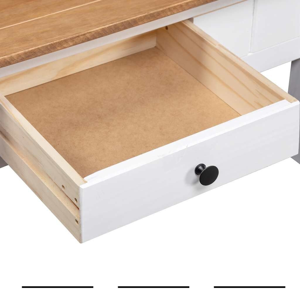 vidaXL Salontafel Panama Range 100x60x45 cm massief grenenhout wit