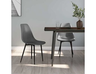 vidaXL Eetkamerstoelen 2 st PP grijs