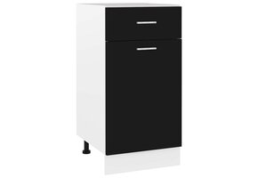 Zwarte Onderkast met Lade - 40x46x81,5 cm - 40% Korting