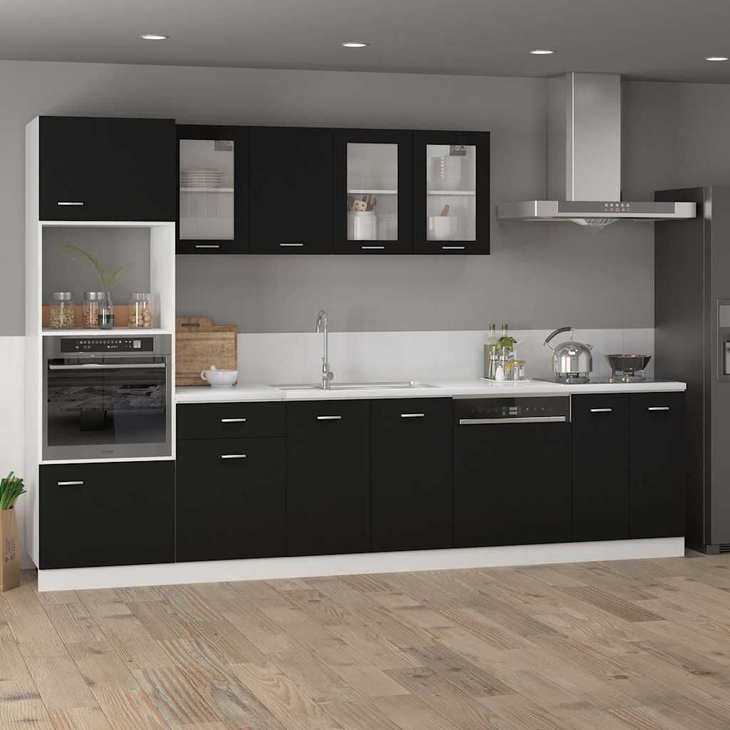 vidaXL Onderkast met lade Lyon 40x46x81,5 cm bewerkt hout zwart