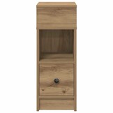 vidaXL Nachtkastjes 2 st met lade 25x31x66 cm artisanaal eikenkleurig