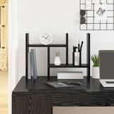 vidaXL Bureau Organizer Zwart eiken 34,5 x 15,5 x 35,5 cm