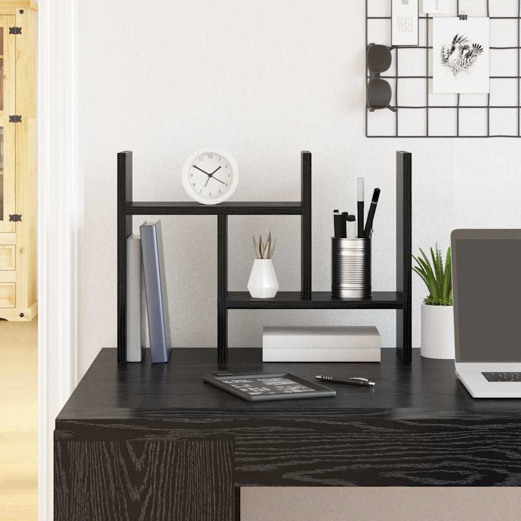 vidaXL Bureau Organizer Zwart eiken 34,5 x 15,5 x 35,5 cm