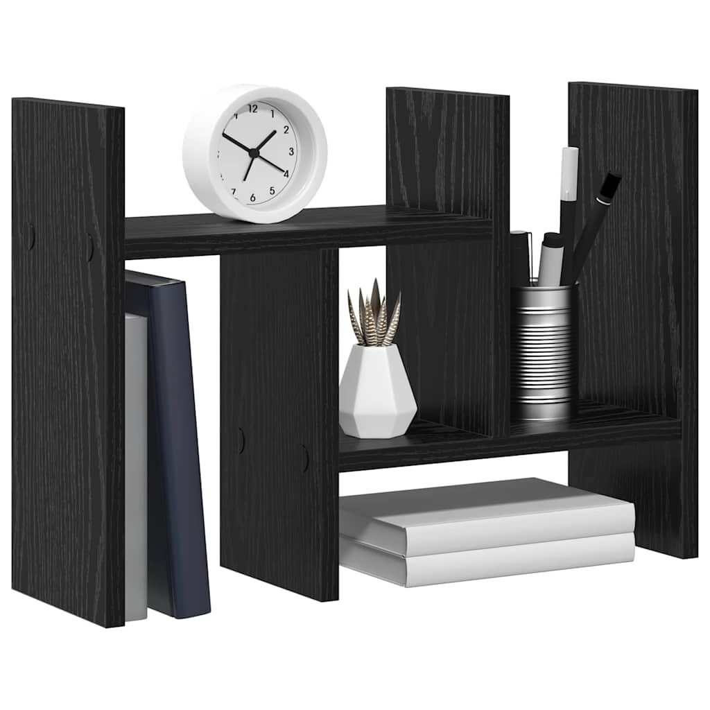 vidaXL Bureau Organizer Zwart eiken 34,5 x 15,5 x 35,5 cm