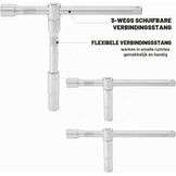 TEENO 108 Stuk 1/4 "& 1/2" Drive Socket Set met Bits Set, 72 Quick Release Ratelsleutel, Chroom Vanadium, Satijn Matte, CR-V Mechanic Tool Set voor Auto FietsReparatie & DlY