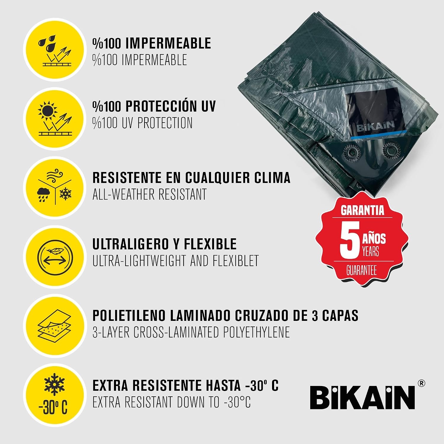 Bikain Bi042LO afdekzeil universeel groen