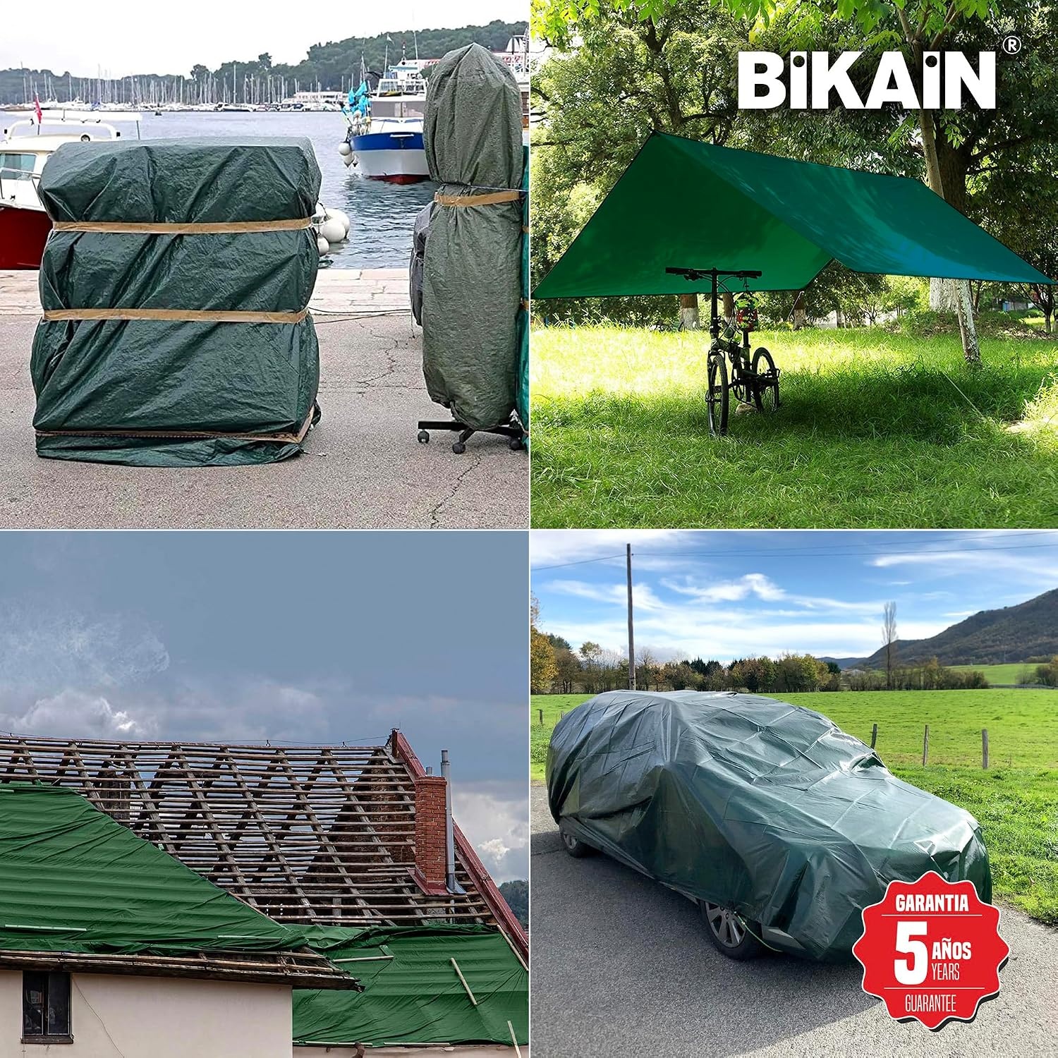 Bikain Bi042LO afdekzeil universeel groen
