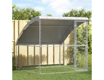 vidaXL Hondenhok Zilver 2 x 2 x 2 m Gegalvaniseerd staal