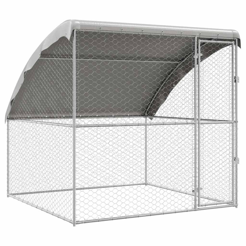 vidaXL Hondenhok Zilver 2 x 2 x 2 m Gegalvaniseerd staal