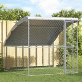 vidaXL Hondenhok Zilver 2 x 2 x 2 m Gegalvaniseerd staal