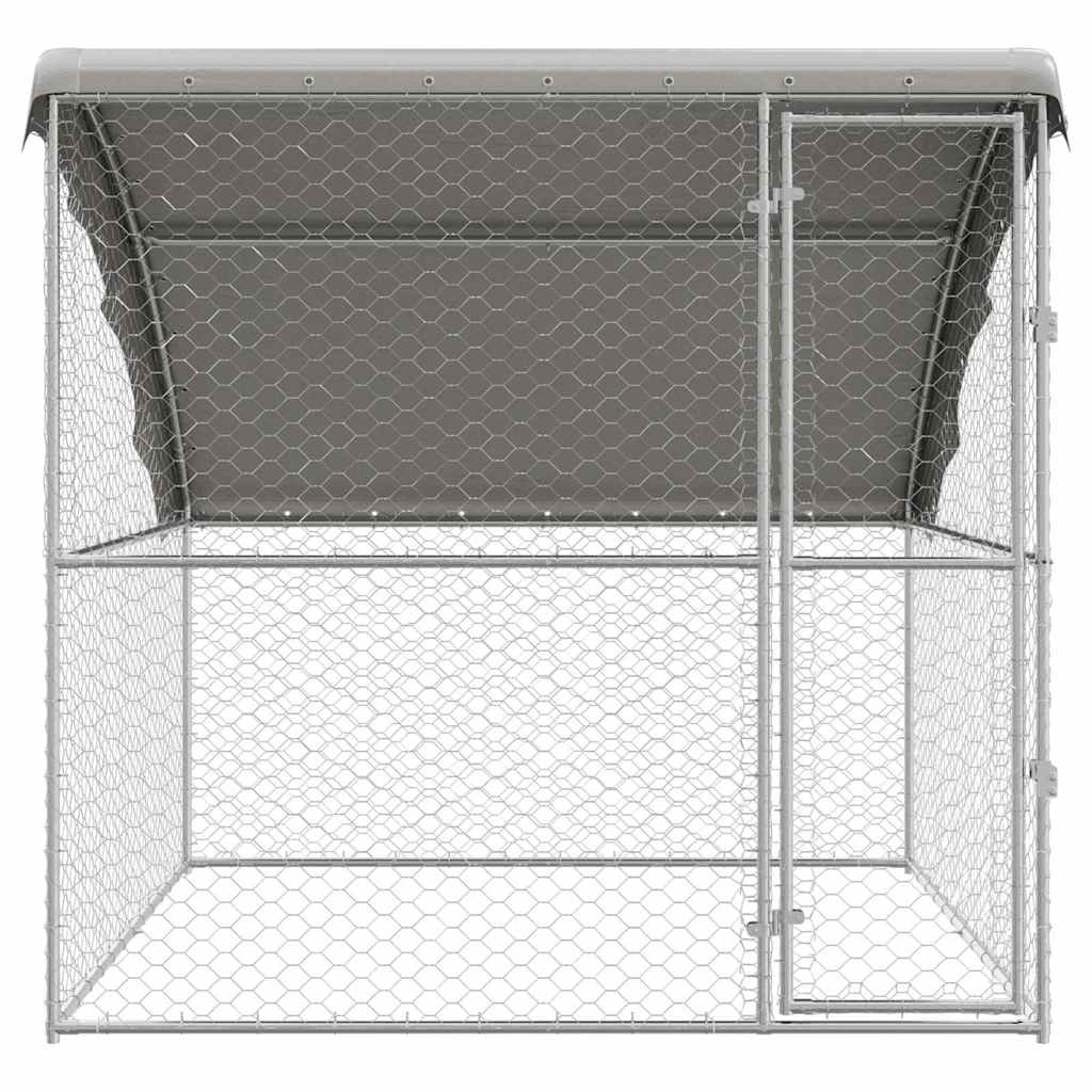 vidaXL Hondenhok Zilver 2 x 2 x 2 m Gegalvaniseerd staal