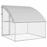 vidaXL Hondenhok Zilver 2 x 2 x 2 m Gegalvaniseerd staal
