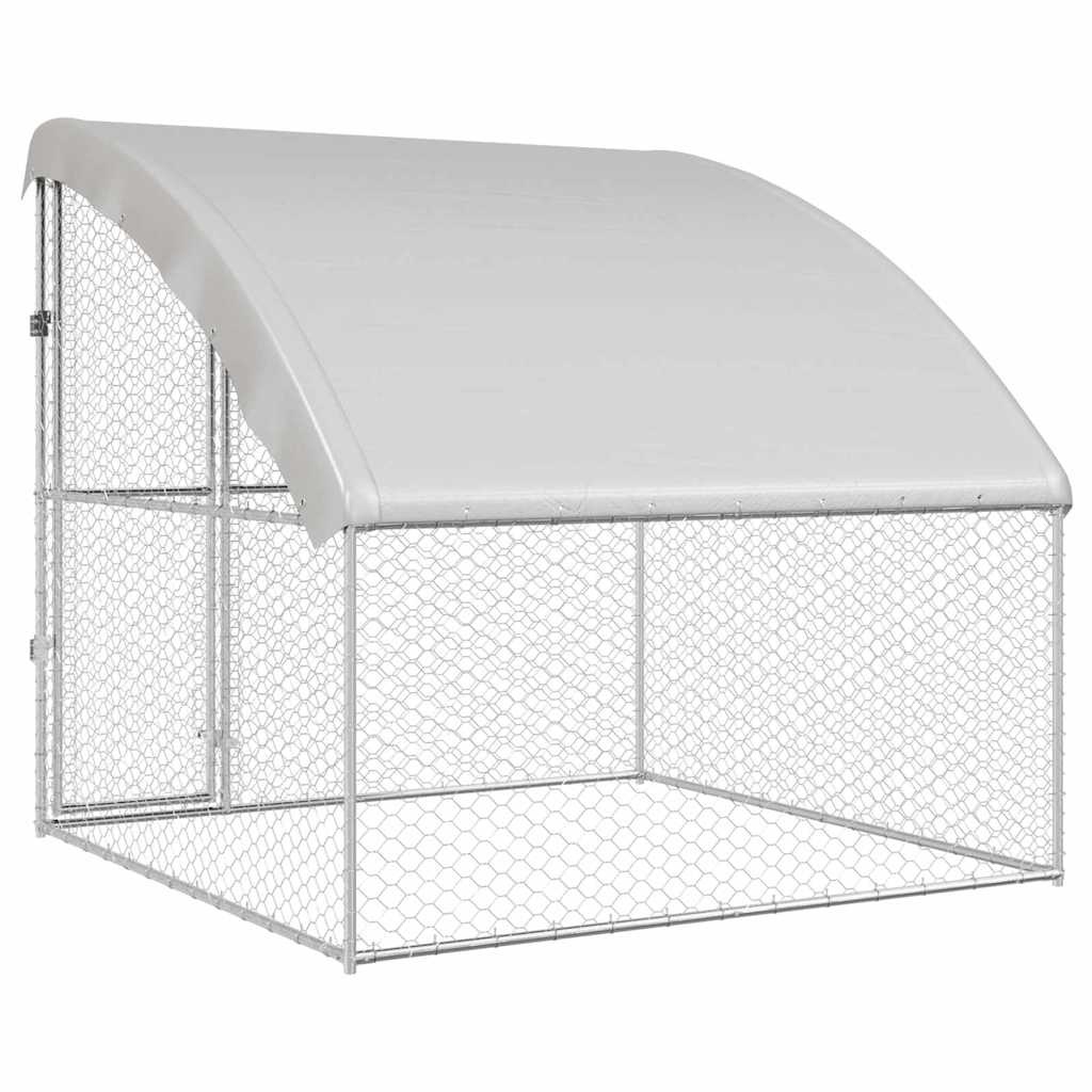 vidaXL Hondenhok Zilver 2 x 2 x 2 m Gegalvaniseerd staal