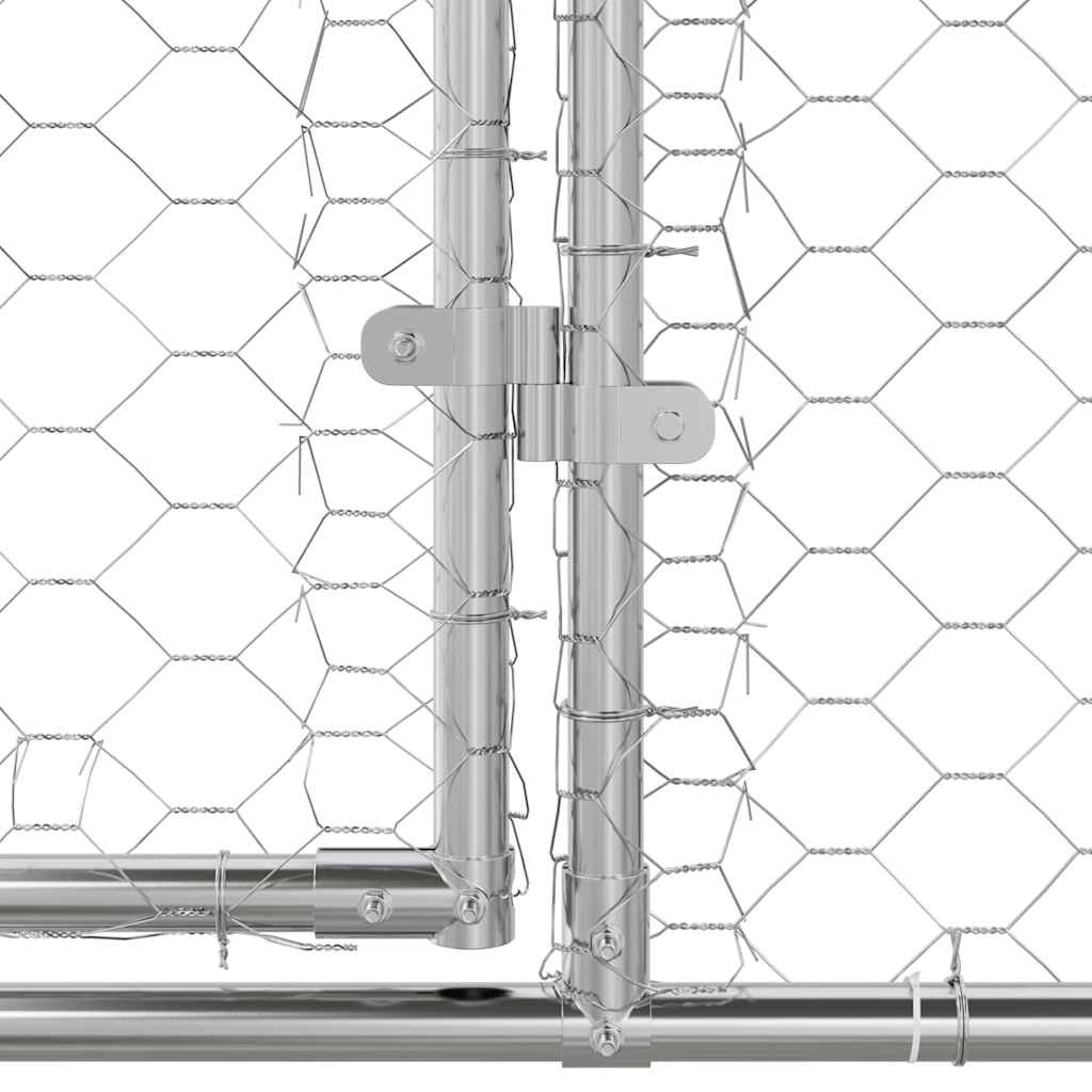 vidaXL Hondenhok Zilver 2 x 2 x 2 m Gegalvaniseerd staal
