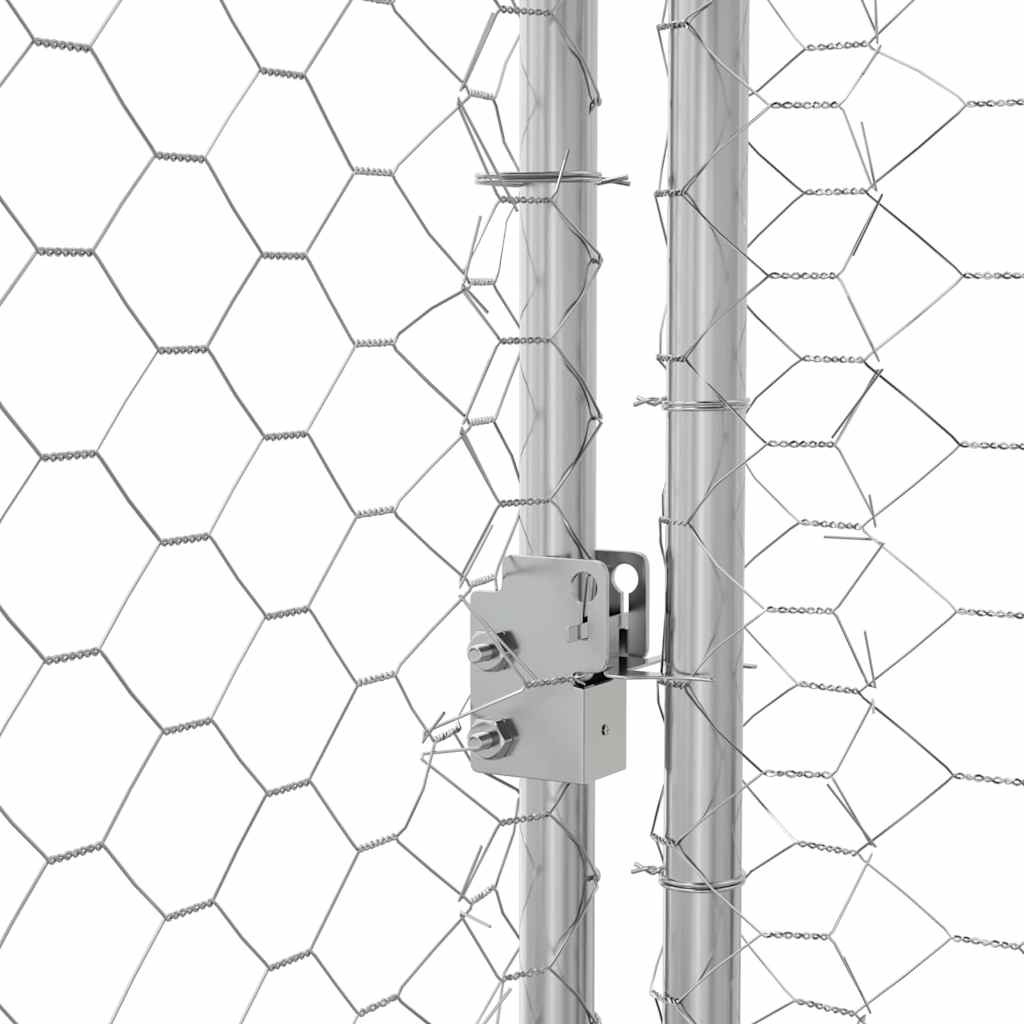 vidaXL Hondenhok Zilver 2 x 2 x 2 m Gegalvaniseerd staal