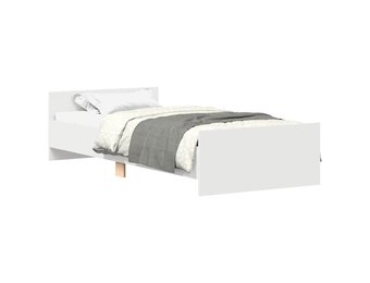 vidaXL Bedframe bewerkt hout wit 75x190 cm