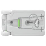vidaXL Campinghandwasstand met wielen Grijs 72 x 42 x 103 cm