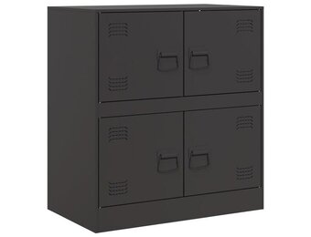 vidaXL Dressoir 67x39x73 cm staal zwart