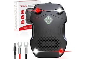 Marterverjager Ultrasoon Flits & Alarm Zwart 80m² USB/12V/Batterij 27% Korting