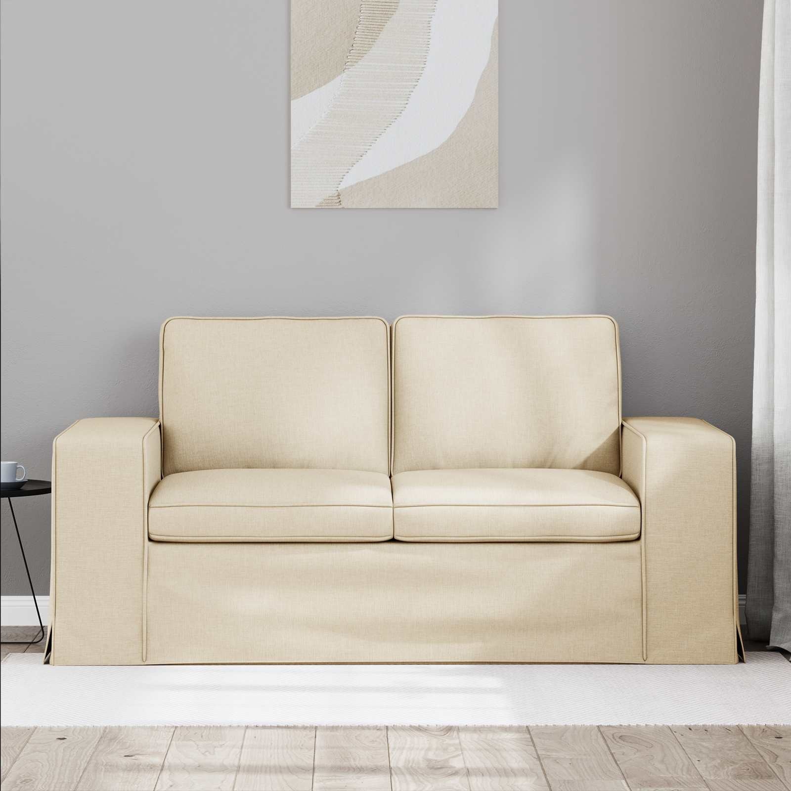 vidaXL Bank Crème 162 x 80 x 82 cm Stof
