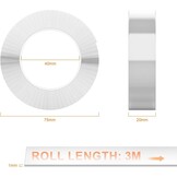 GRIFEMA GA4001-2 Nano Dubbelzijdige Tape 2 stuks, Verwijderbare Herbruikbare Niet-Markerende Dubbelzijdige Tape, Geschikt voor Het Bevestigen van Posters, Tapijten, Foto's, Haken, Wanddecoratie