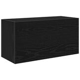vidaXL Badkamerwandkast 60x25x30 cm bewerkt hout zwart