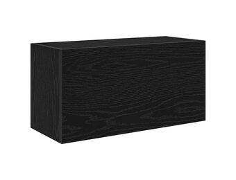 vidaXL Badkamerwandkast 60x25x30 cm bewerkt hout zwart