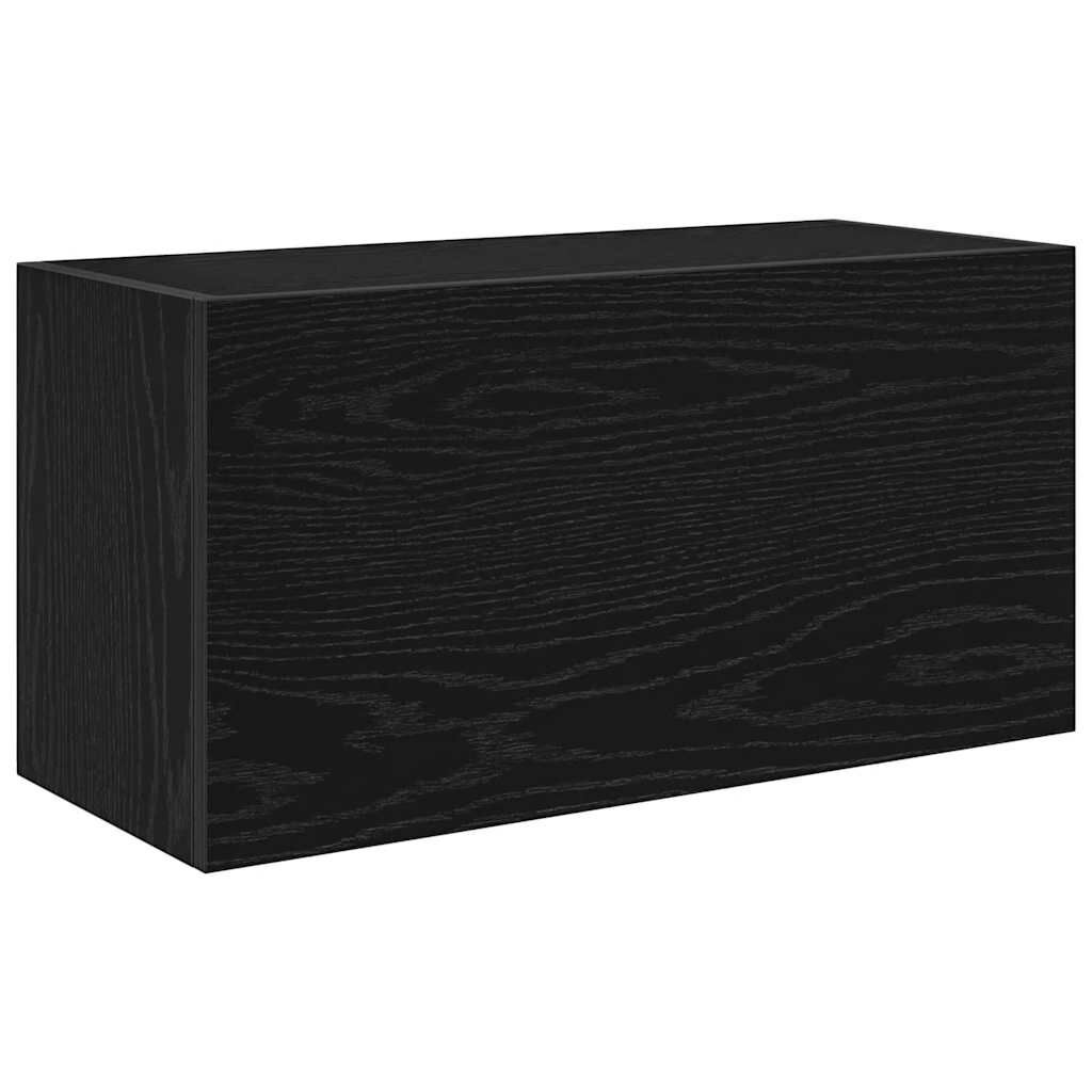 vidaXL Badkamerwandkast 60x25x30 cm bewerkt hout zwart