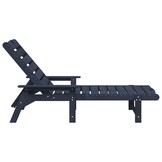 vidaXL Ligstoel Marineblauw HDPE