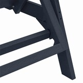 vidaXL Ligstoel Marineblauw HDPE